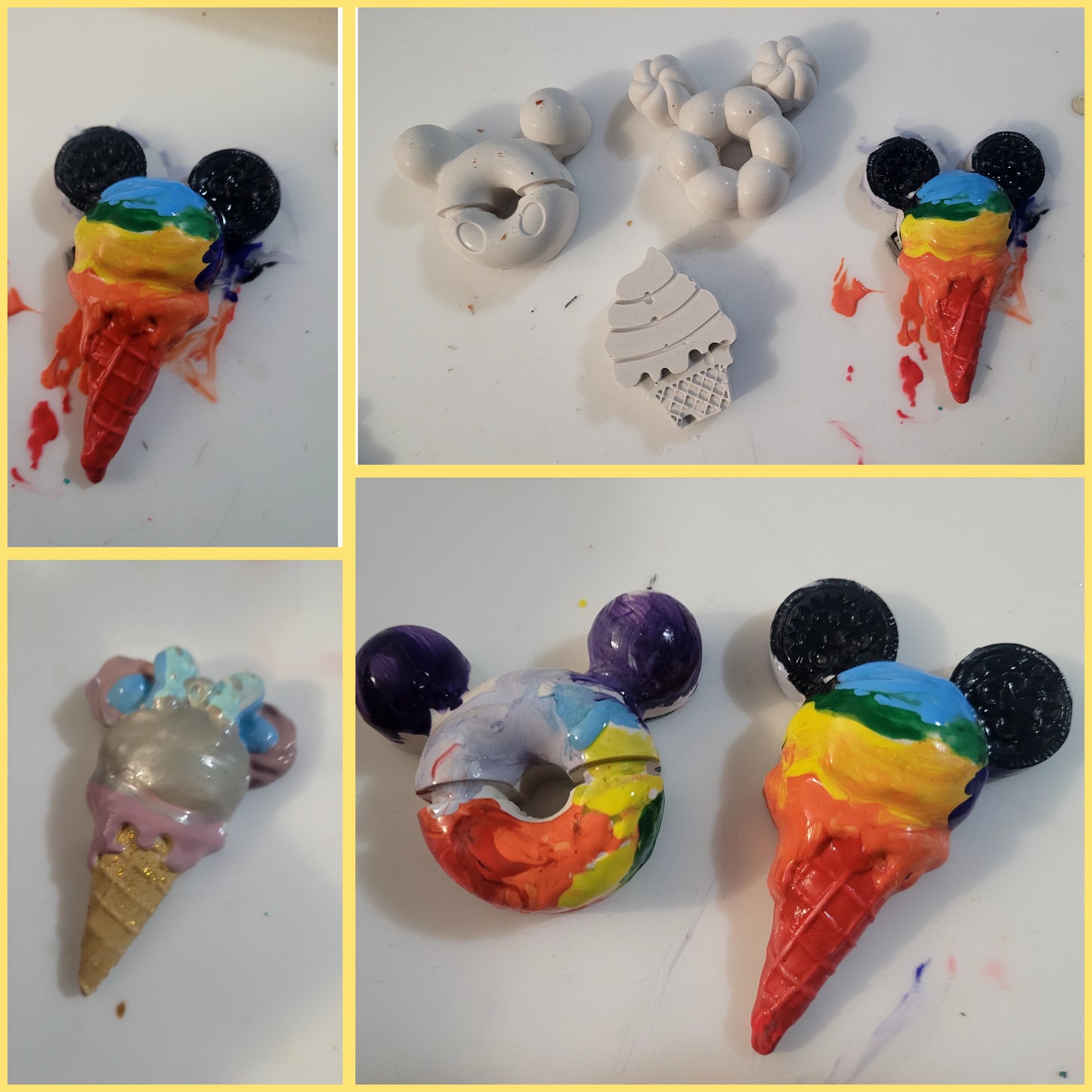 PARTY FAVOURS Mini plaster painting ice cream food Sweet Candy donuts cupcake Plaster Painting party favours favors birthday gifts