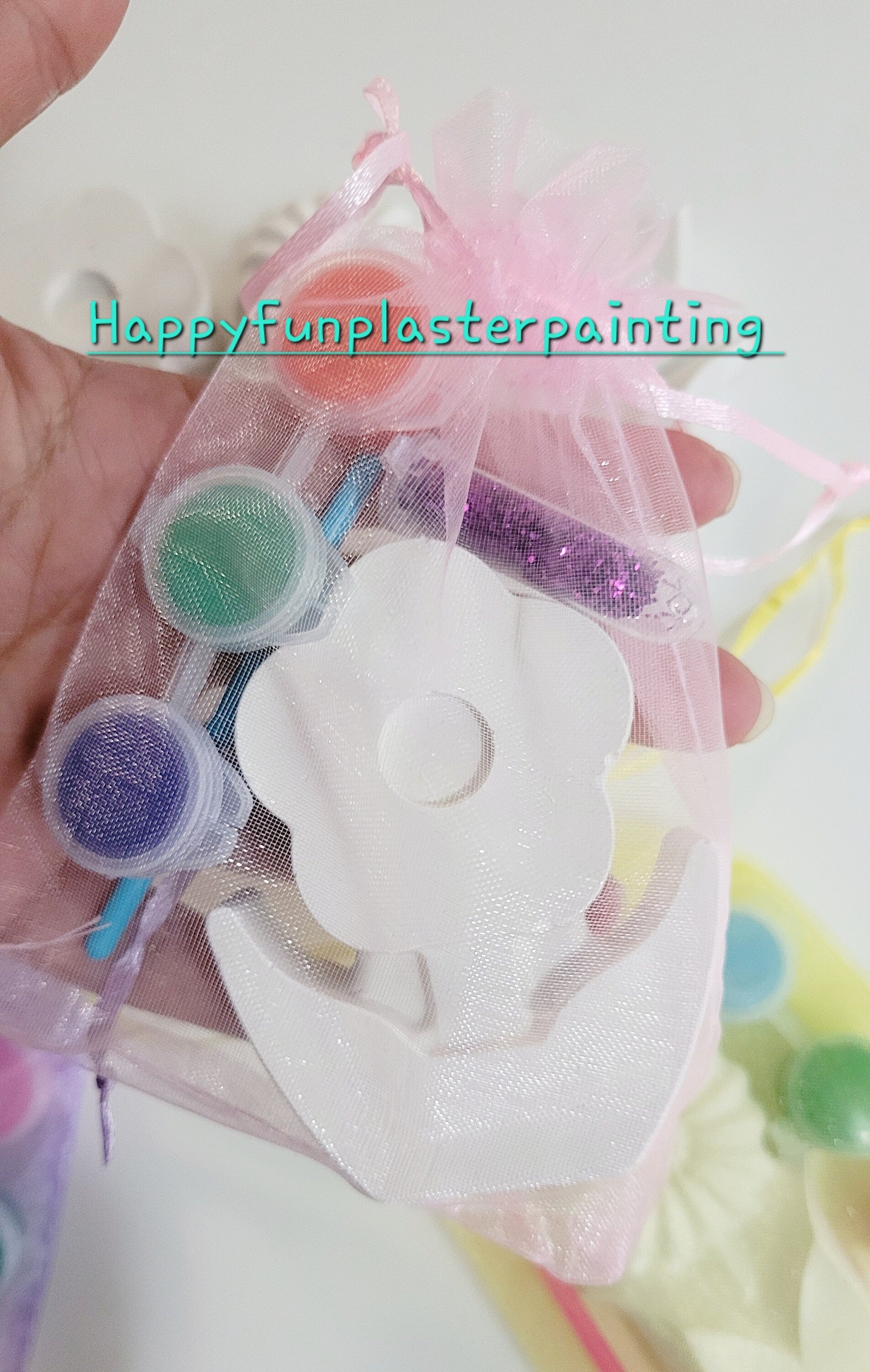 Plaster Party Plaster painting Party favours favors bag gifts birthday idea kids ...
