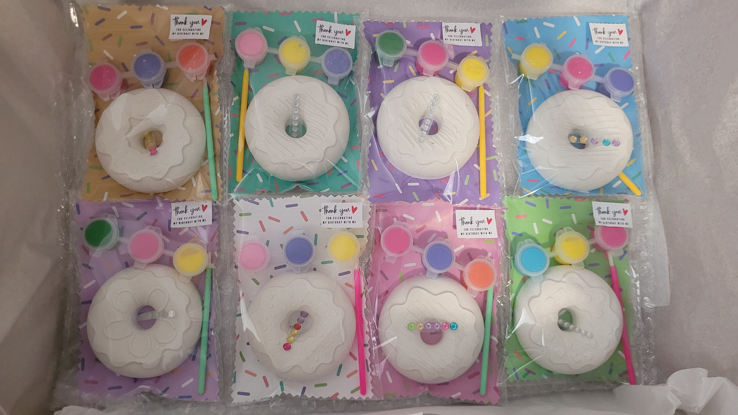 Donuts  food cake food  Plaster Painting party favours favors birthday gifts