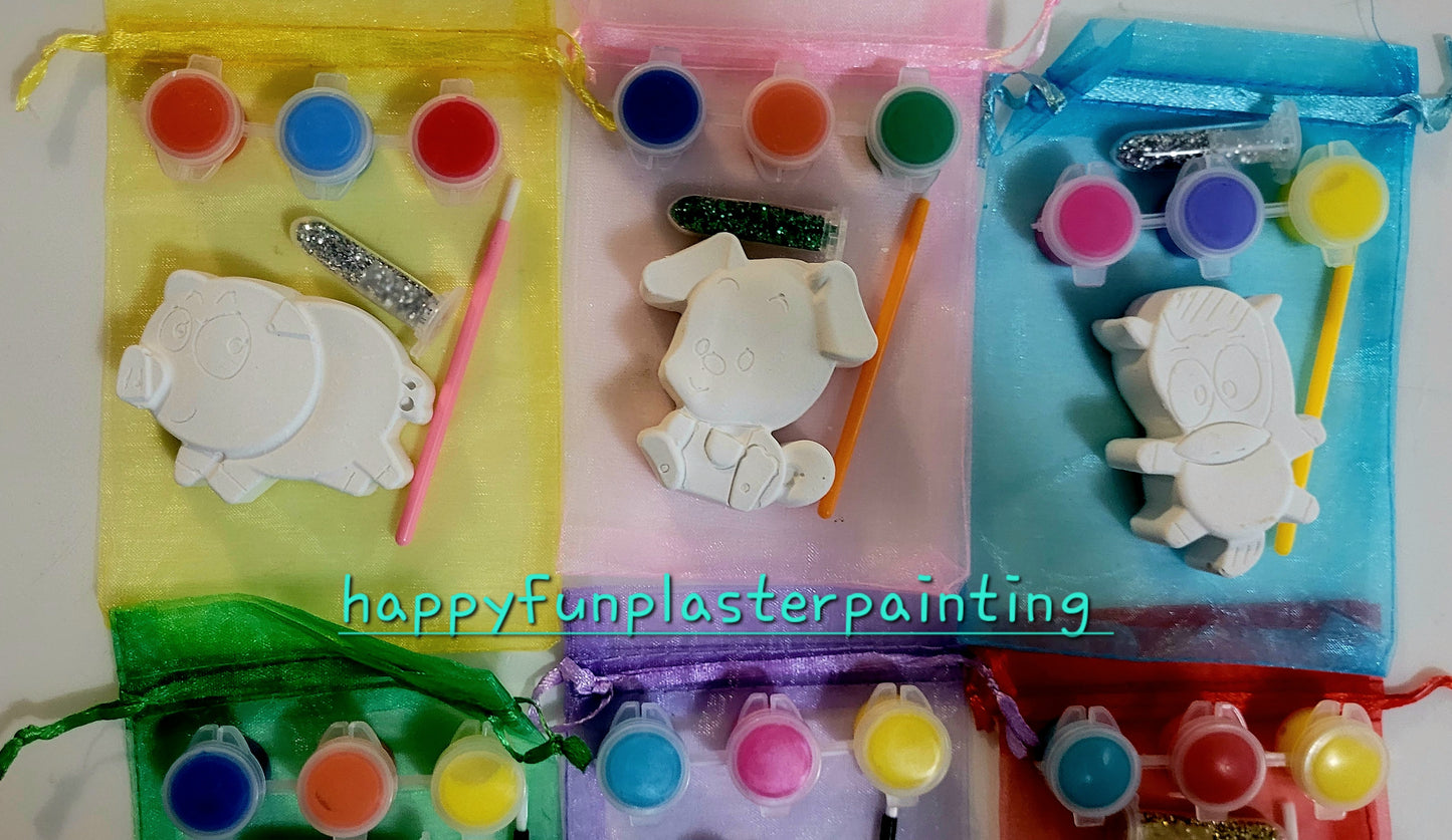 Farm Animal Plaster Painting for kids party favours treat bag school gifts birthday party favors