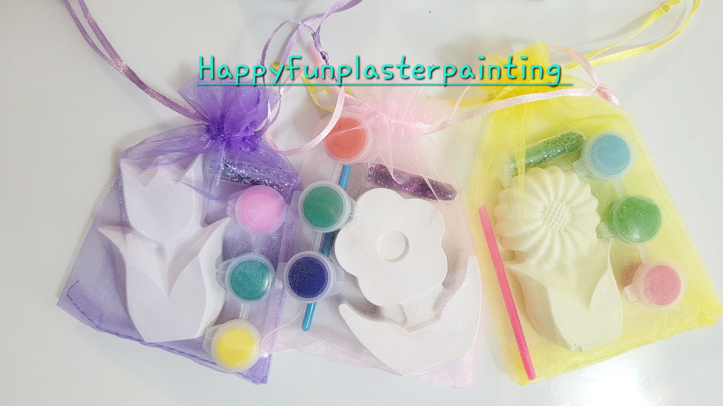 Flower plaster painting for party favours gifts birthday