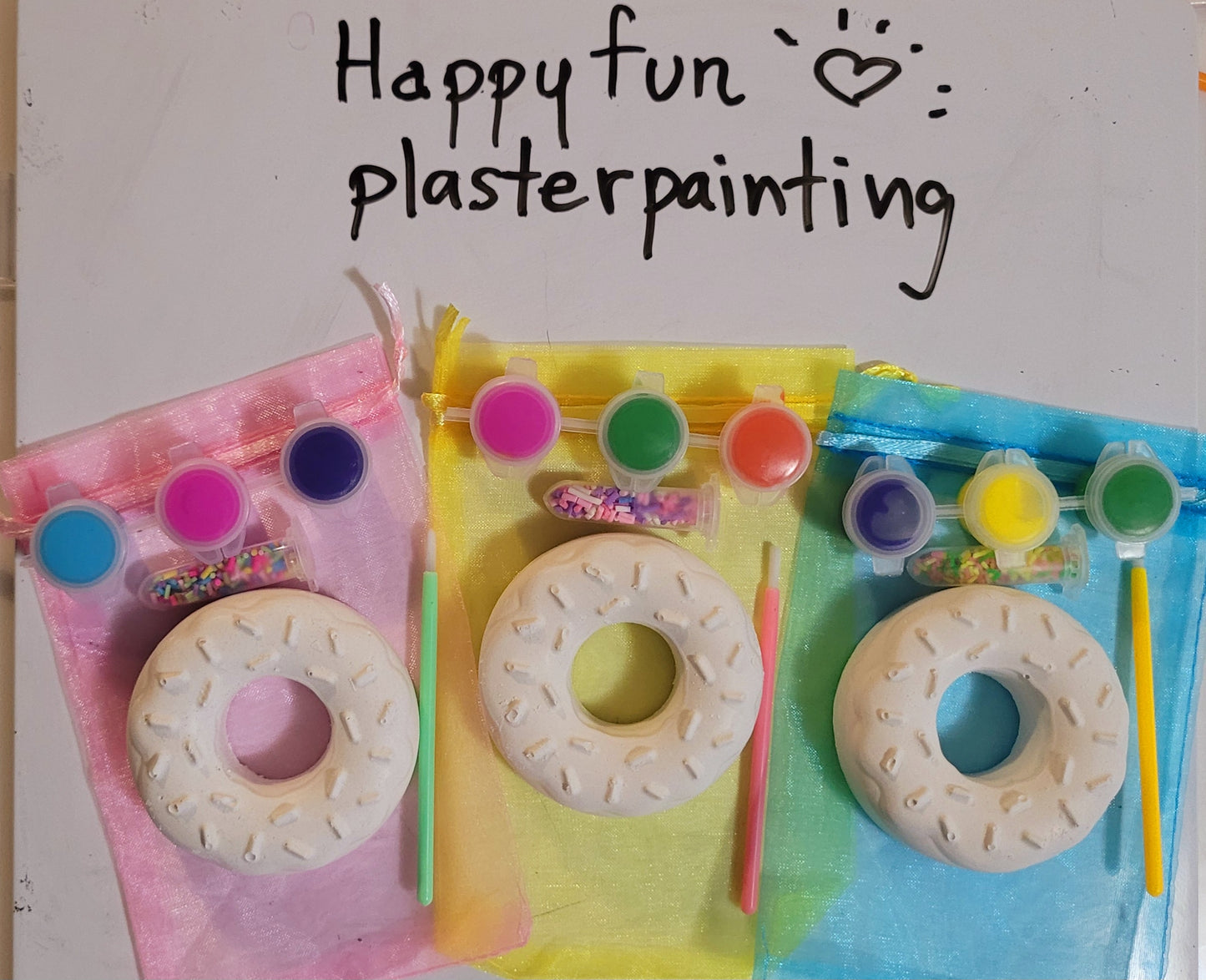 Donut with spinkle  food  Plaster Painting party favours favors birthday gifts