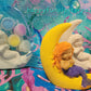 Mermaid princess mermaid tail on the moon Plaster Painting Party favours birthdat gifts