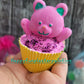 Teddy bear cupcake birthday gifs for kids birthday food  Plaster Painting party favours favours birthday gifts treat bag favor home animal