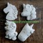 4 mix Unicorn design Plaster Painting Party favours girl birthday