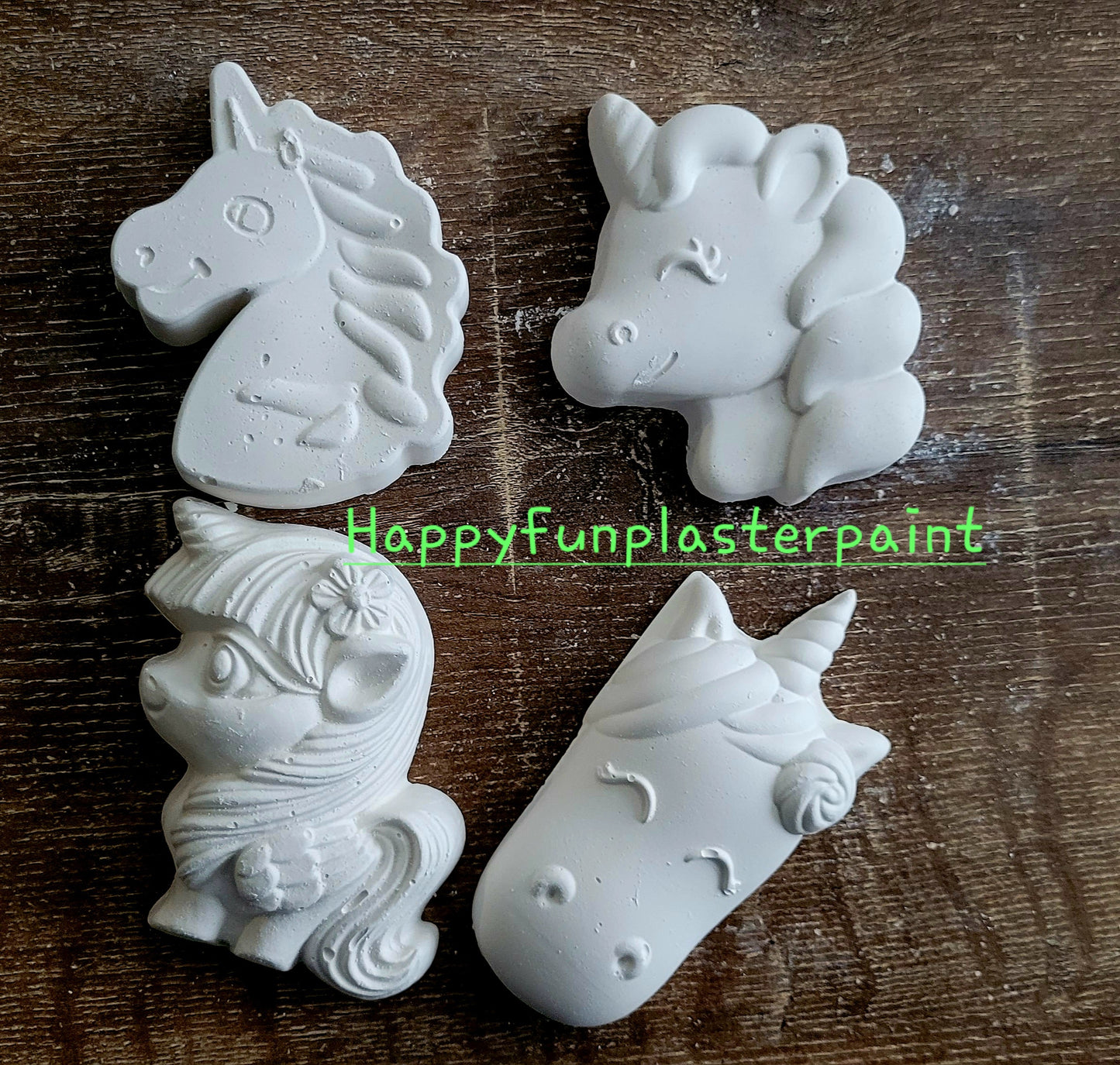 4 mix Unicorn design Plaster Painting Party favours girl birthday