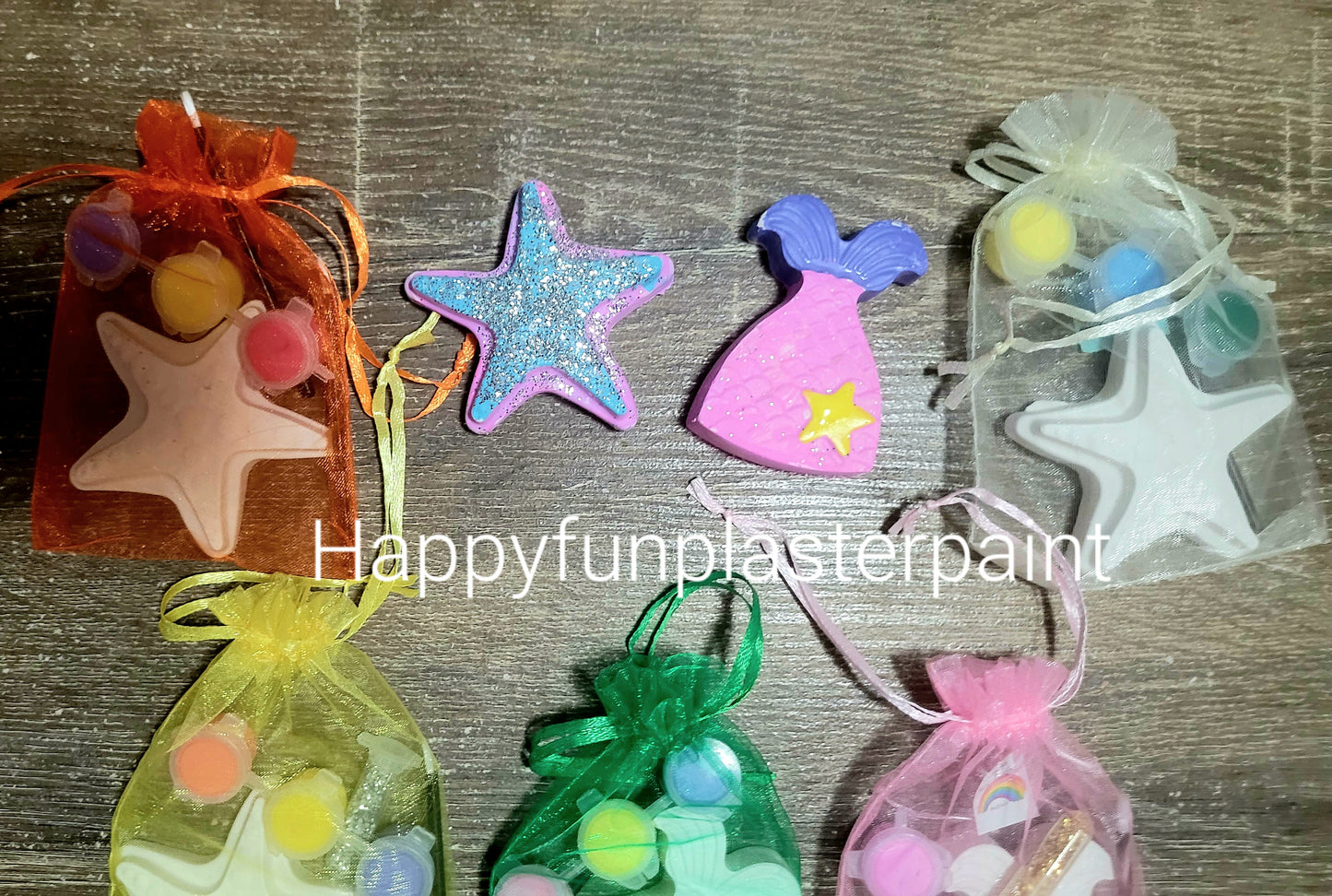 Mermaid tail sea animal plaster painting party favours birthday gifts kids art craft kids school holiday activities paint your own