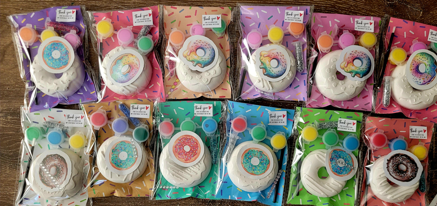 Donuts  food cake food  Plaster Painting party favours favors birthday gifts