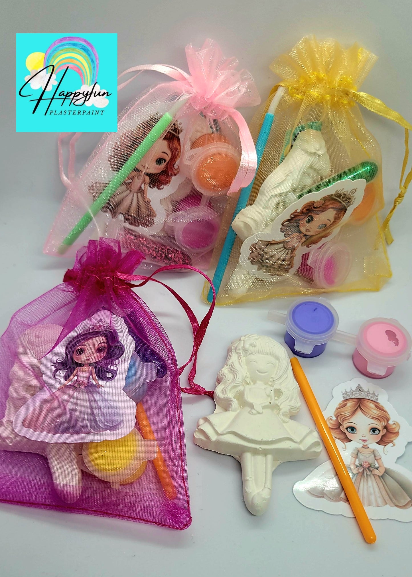 Mini girl princess plaster Painting with sticker for girl birthday gifts  party favours