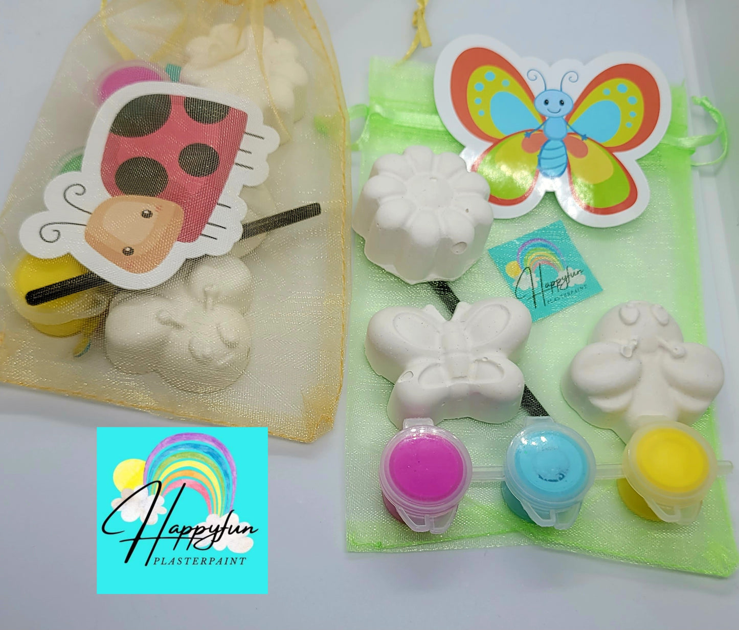 Mini bug bee butterfly Animal animals Plaster Painting Party favour  birthday party favours  kids school gifts birthday