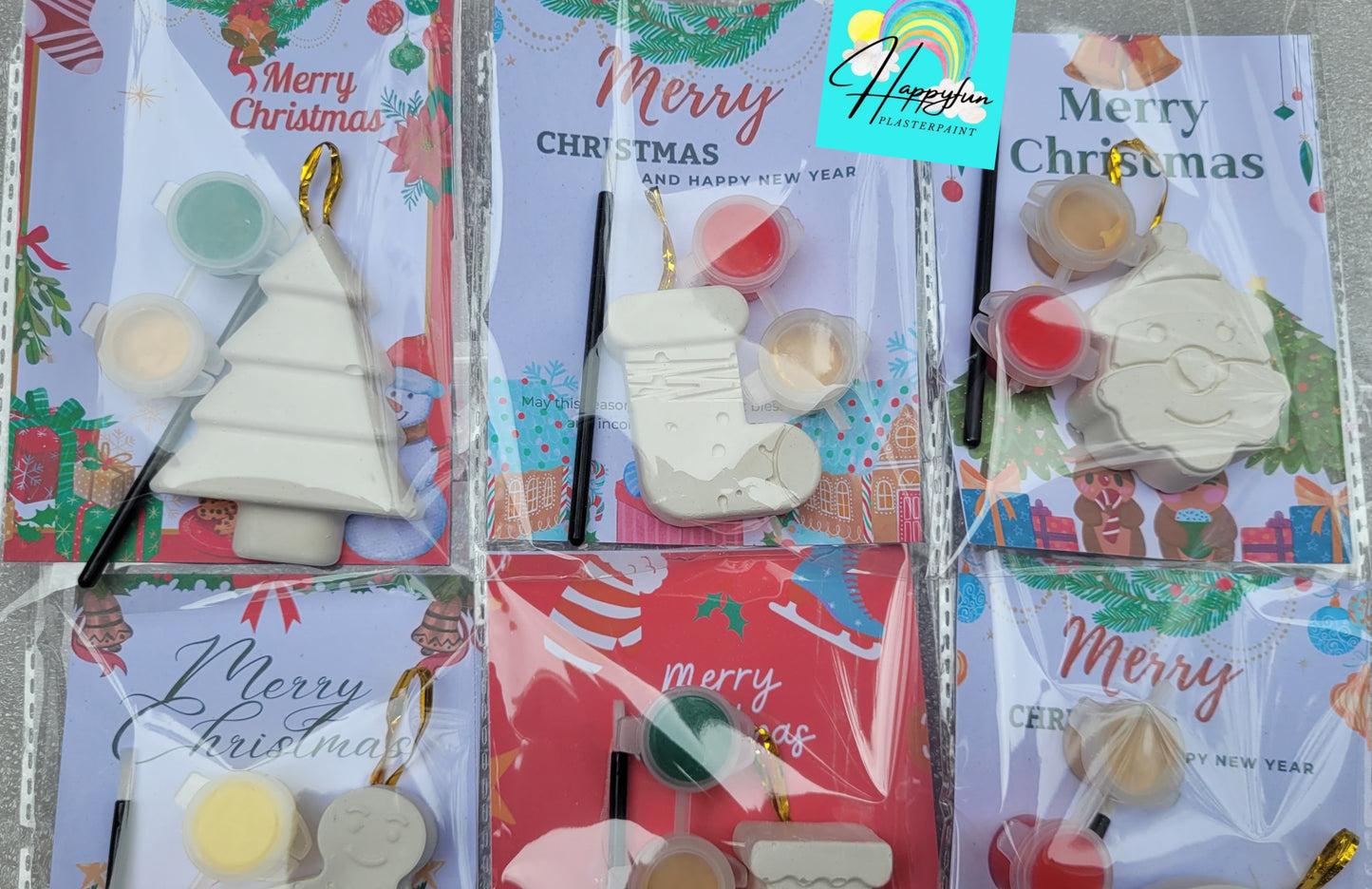 Stocking filling school Christmas Santa Ginger breadman bell tree stocking plasters packs Plaster painting gifts snowman kids return bag howm decor ornaments