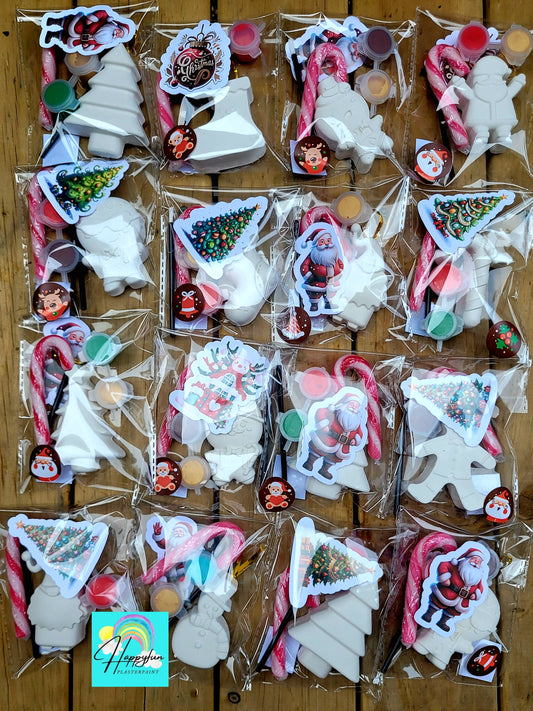 Candy cane Santa  Stocking filling school Christmas Santa Ginger breadman bell tree stocking plasters packs Plaster painting gifts snowman kids return bag howm decor ornaments