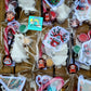 Candy cane Santa  Stocking filling school Christmas Santa Ginger breadman bell tree stocking plasters packs Plaster painting gifts snowman kids return bag howm decor ornaments