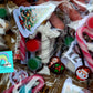 Candy cane Santa  Stocking filling school Christmas Santa Ginger breadman bell tree stocking plasters packs Plaster painting gifts snowman kids return bag howm decor ornaments