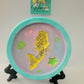 Mermaid girl with plate holder shell under water sea animal plaster Painting for girl party favours princess paint your own