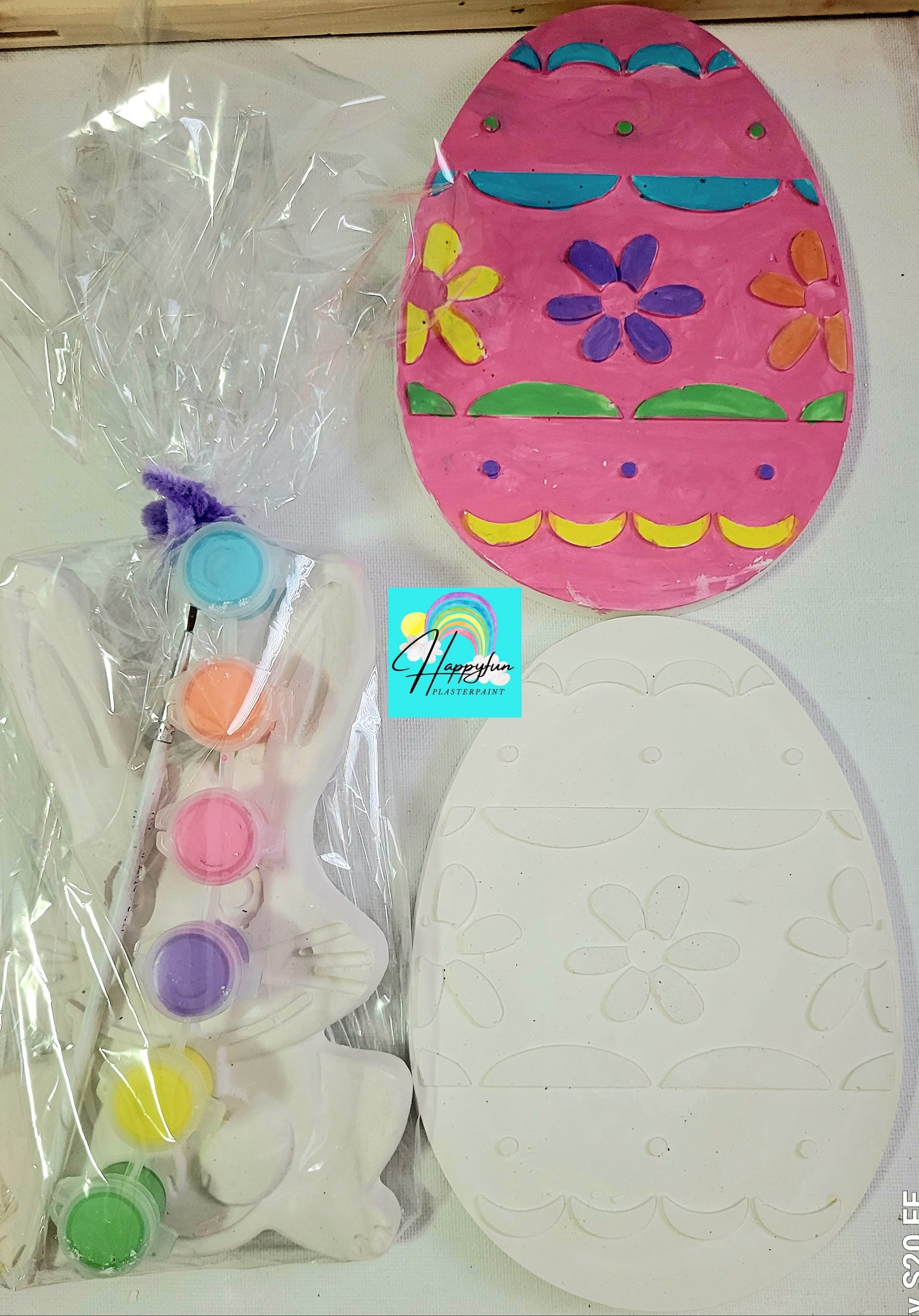 Big gaint Easter rabbit Egg  plaster painting party favor favours treat boy birthday gifts