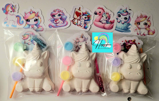 Unicorn Plaster Painting party favours kids birthday gifts treat bag art craft girl