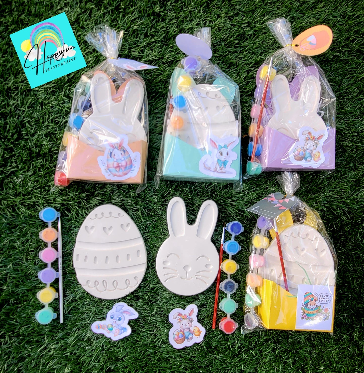 Gift box  Big size  Easter rabbit Egg plaster painting party favor favours treat boy birthday gifts