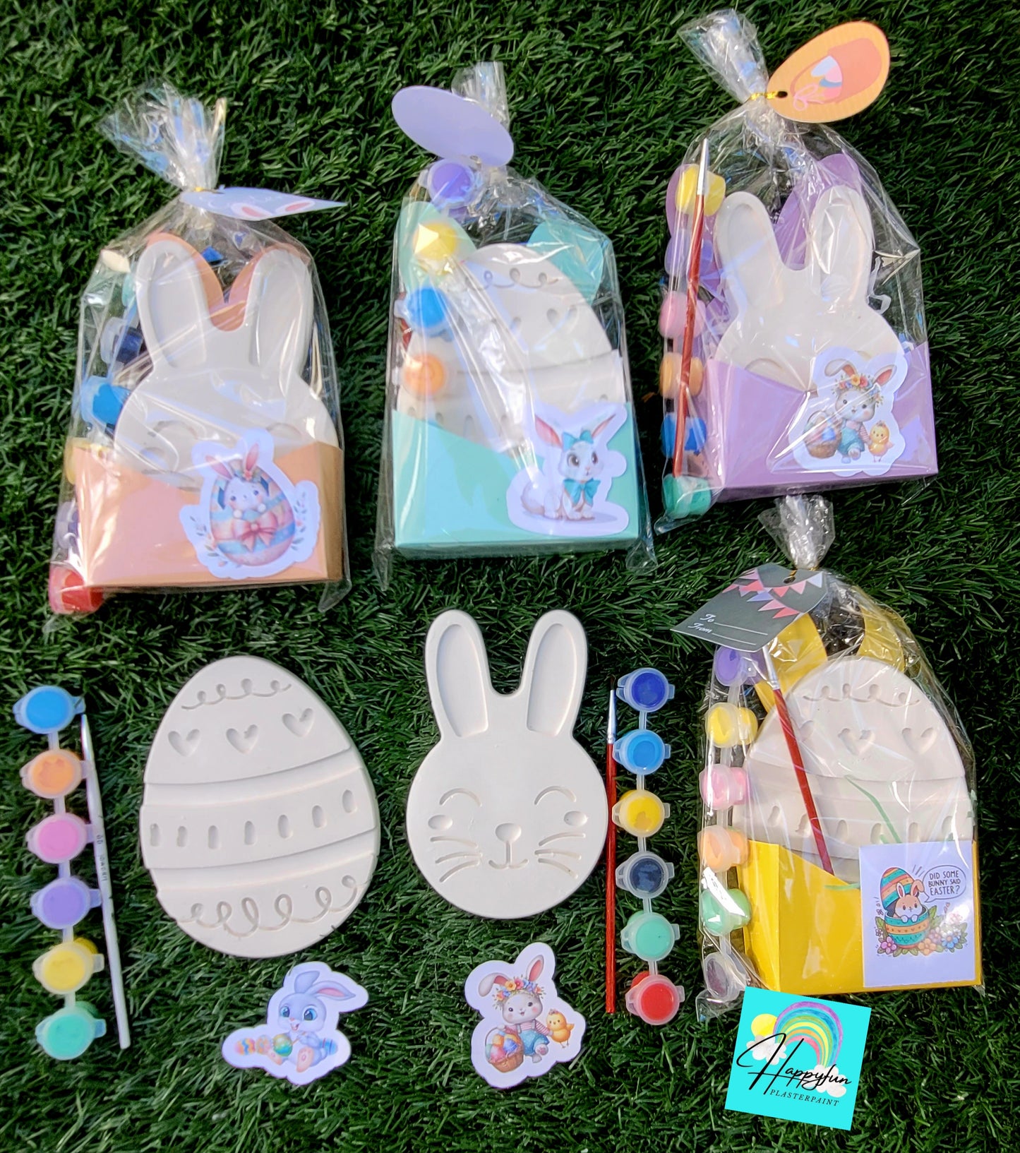 Gift box  Big size  Easter rabbit Egg plaster painting party favor favours treat boy birthday gifts