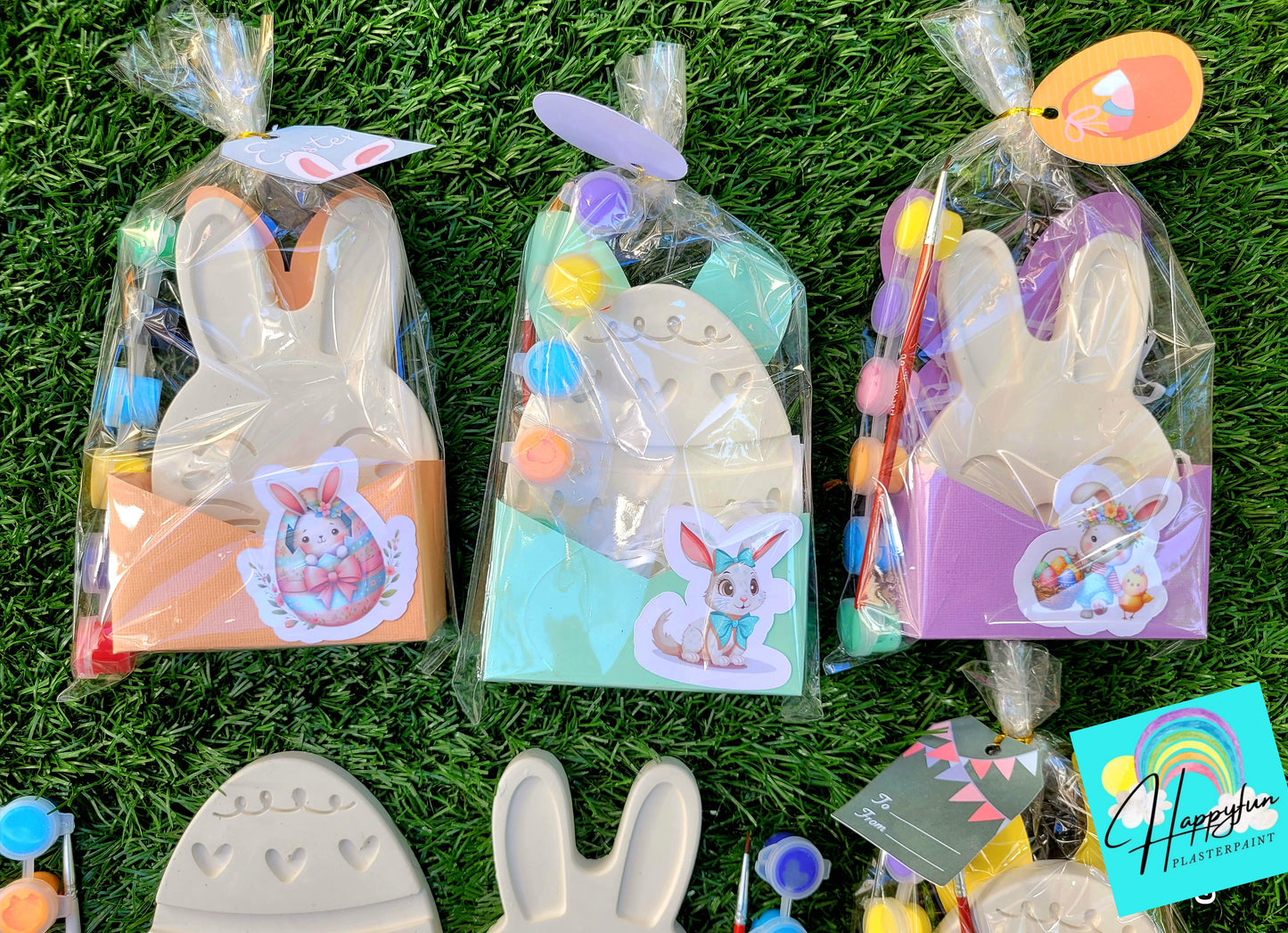 Gift box  Big size  Easter rabbit Egg plaster painting party favor favours treat boy birthday gifts