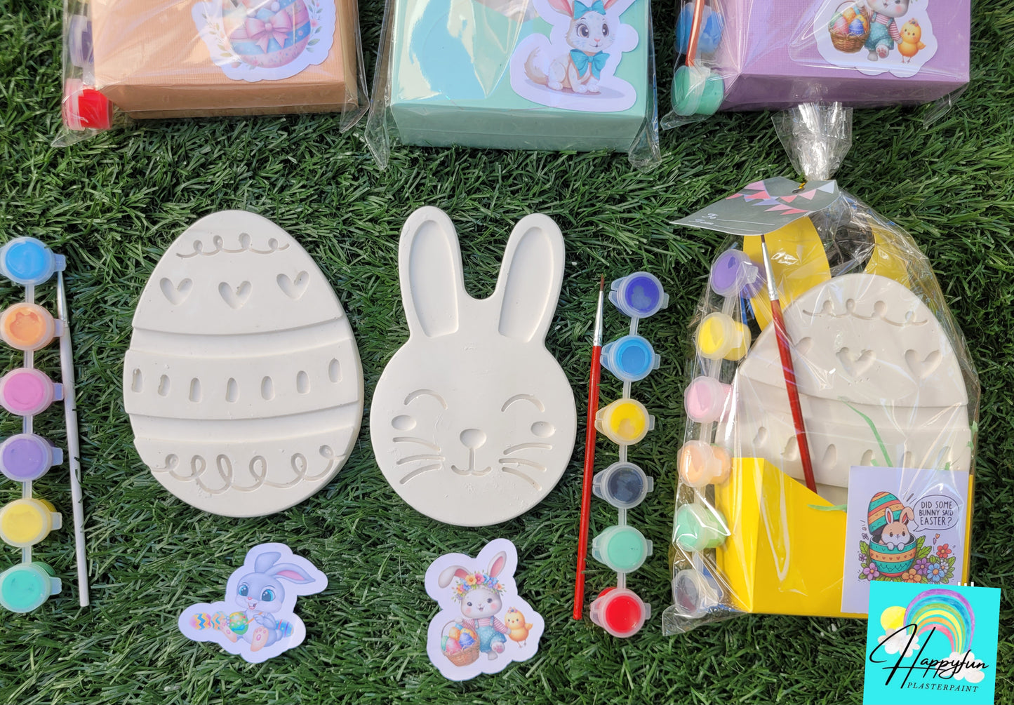 Gift box  Big size  Easter rabbit Egg plaster painting party favor favours treat boy birthday gifts