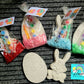 Gifts box set Big gaint Easter rabbit Egg  plaster painting party favor favours treat boy birthday gifts