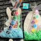 Gifts box set Big gaint Easter rabbit Egg  plaster painting party favor favours treat boy birthday gifts