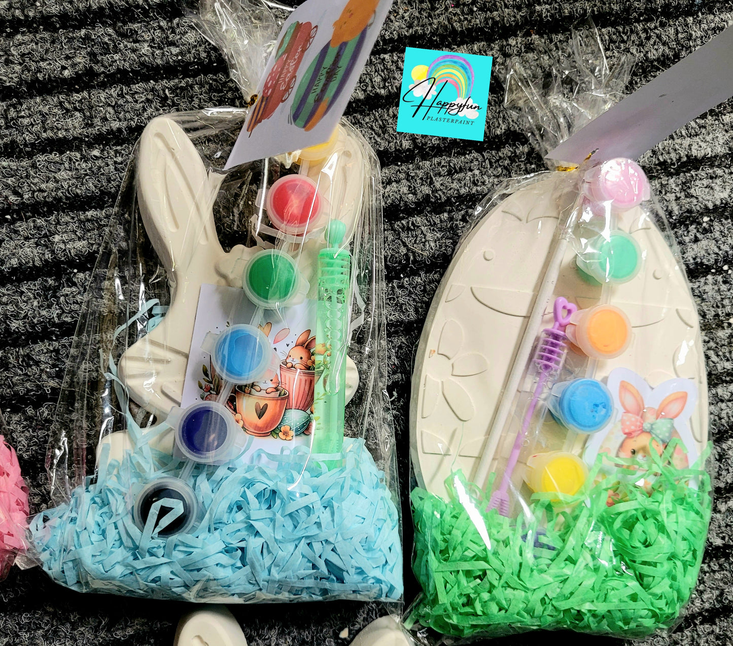 Gifts box set Big gaint Easter rabbit Egg  plaster painting party favor favours treat boy birthday gifts