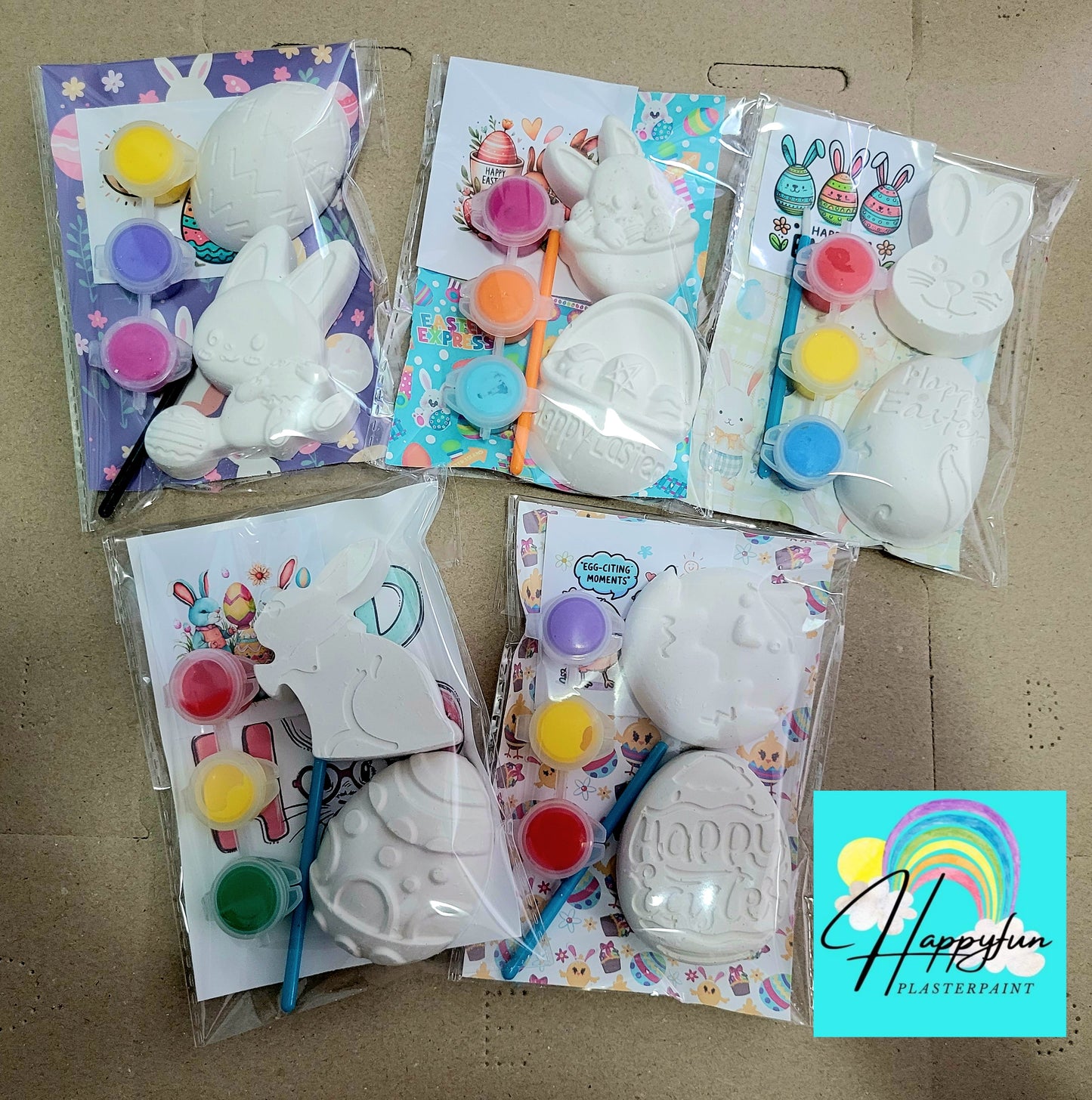 Easter day rabbit bunny  Plaster Painting Party favour favor  egg treat bag favors