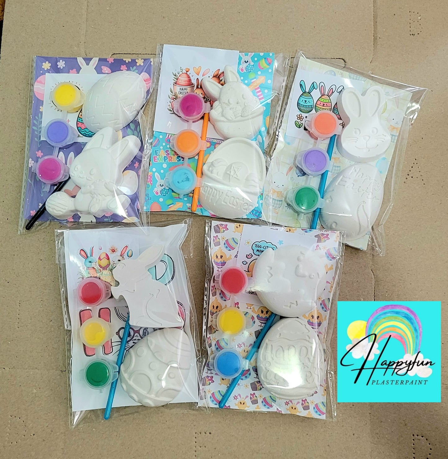 Easter day rabbit bunny  Plaster Painting Party favour favor  egg treat bag favors