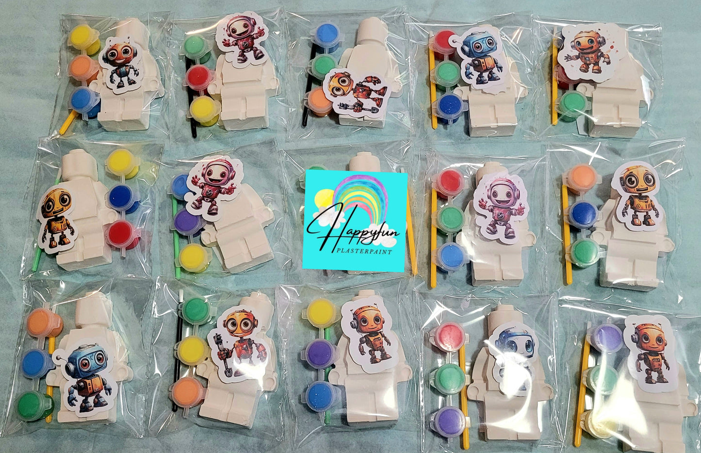 Robot plaster Painting party favours birthday gifts for birthday boy