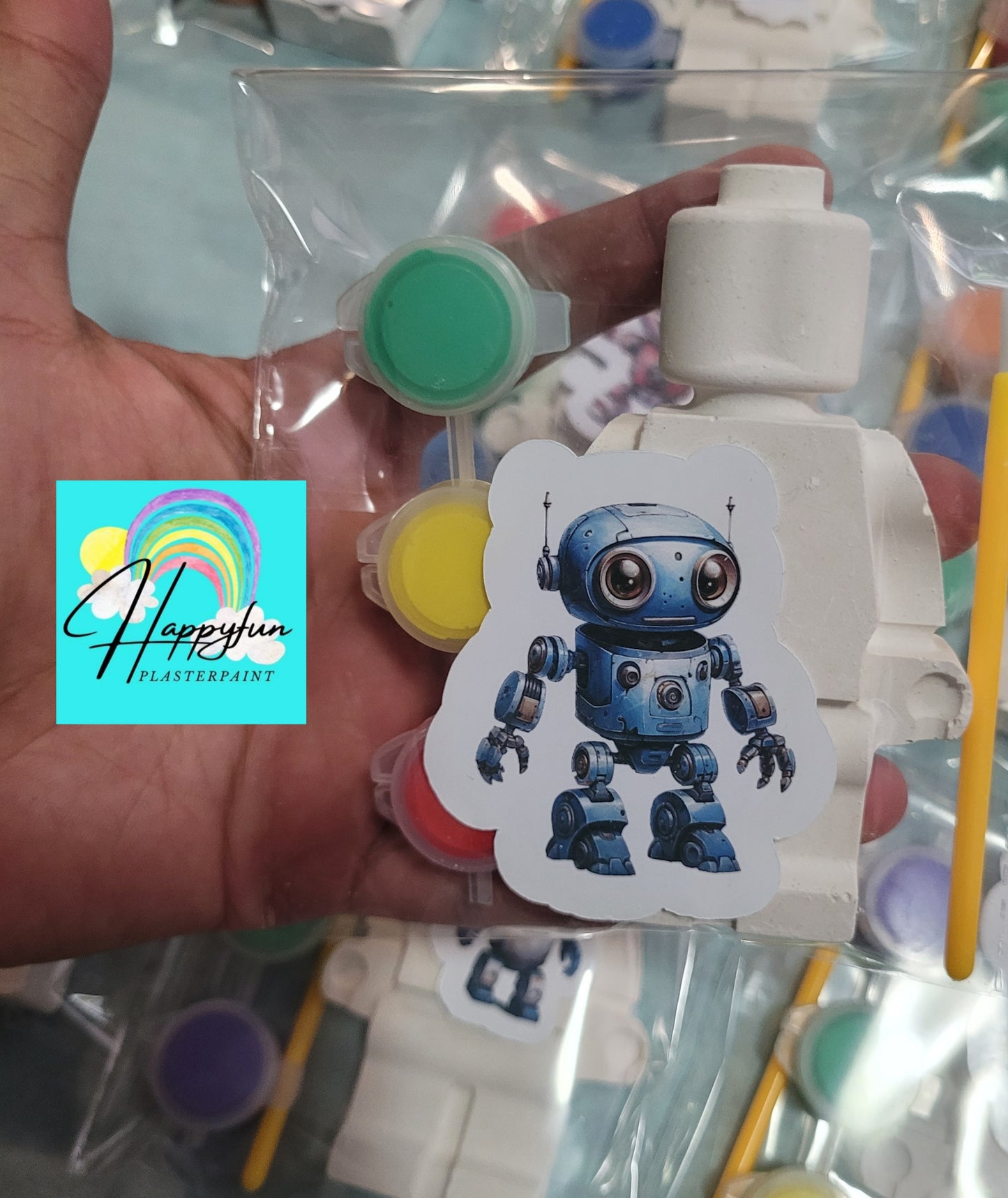 Robot plaster Painting party favours birthday gifts for birthday boy