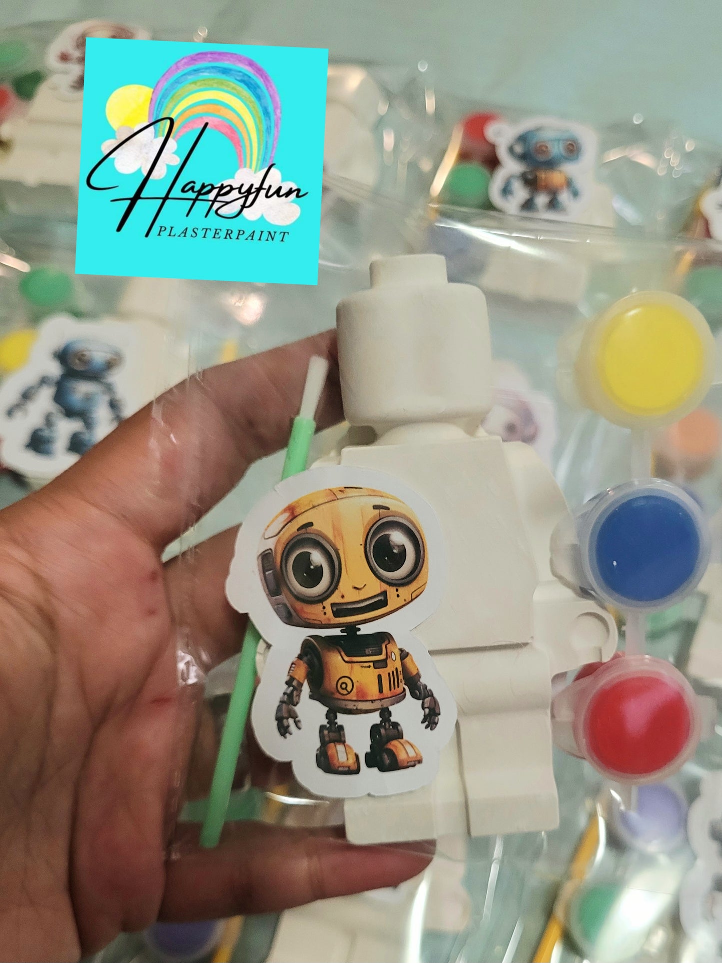 Robot plaster Painting party favours birthday gifts for birthday boy