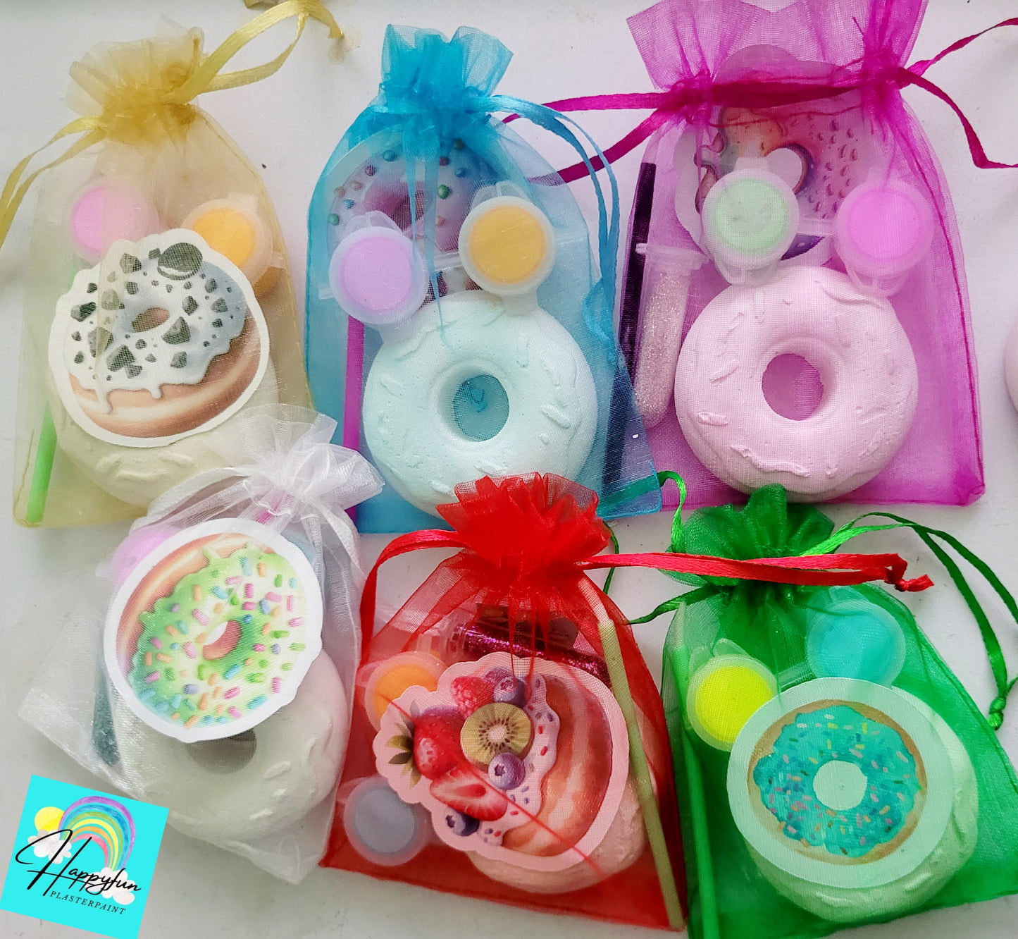 Mini sweet donut sweet food party favour birthday gifts kids crafts plaster Painting for girl birthday gifts  party favours