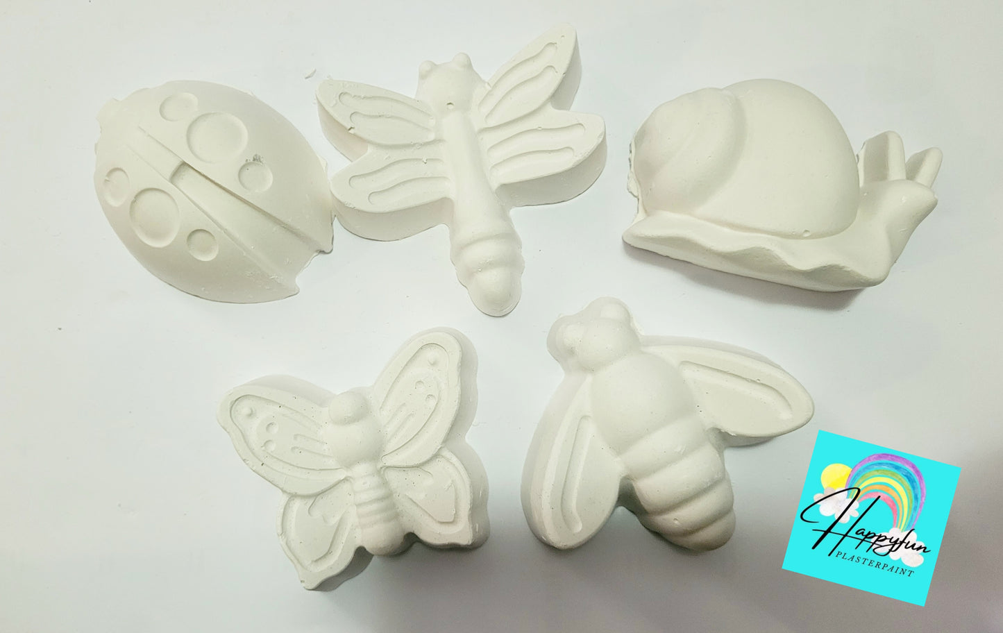 Only plaster Bug butterfly snail droganfly bee ladybug animal theme Plaster of paris  Party favour birthday gifts craft paint