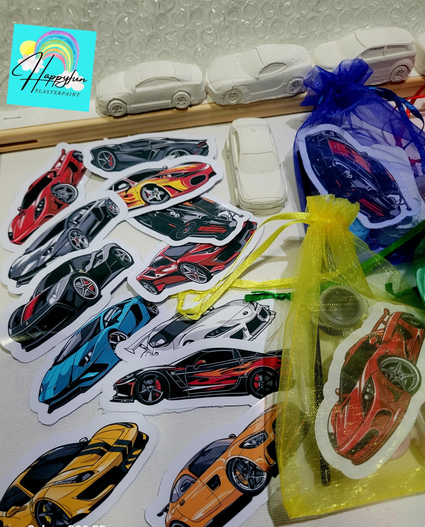 Car hotwheel gifts birthday boyVehicle vehicles Plaster Painting party Favour  kids