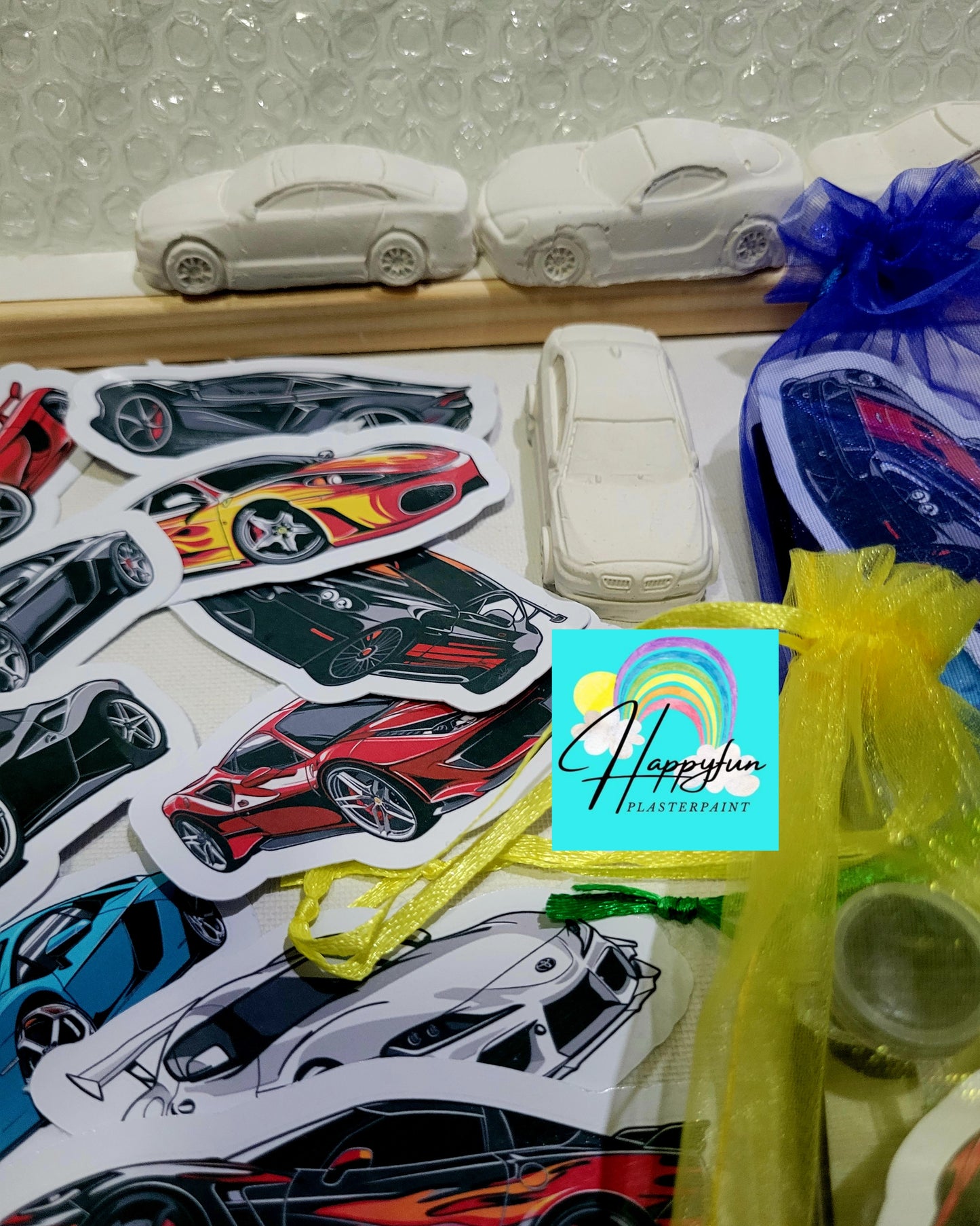 Car hotwheel gifts birthday boyVehicle vehicles Plaster Painting party Favour  kids