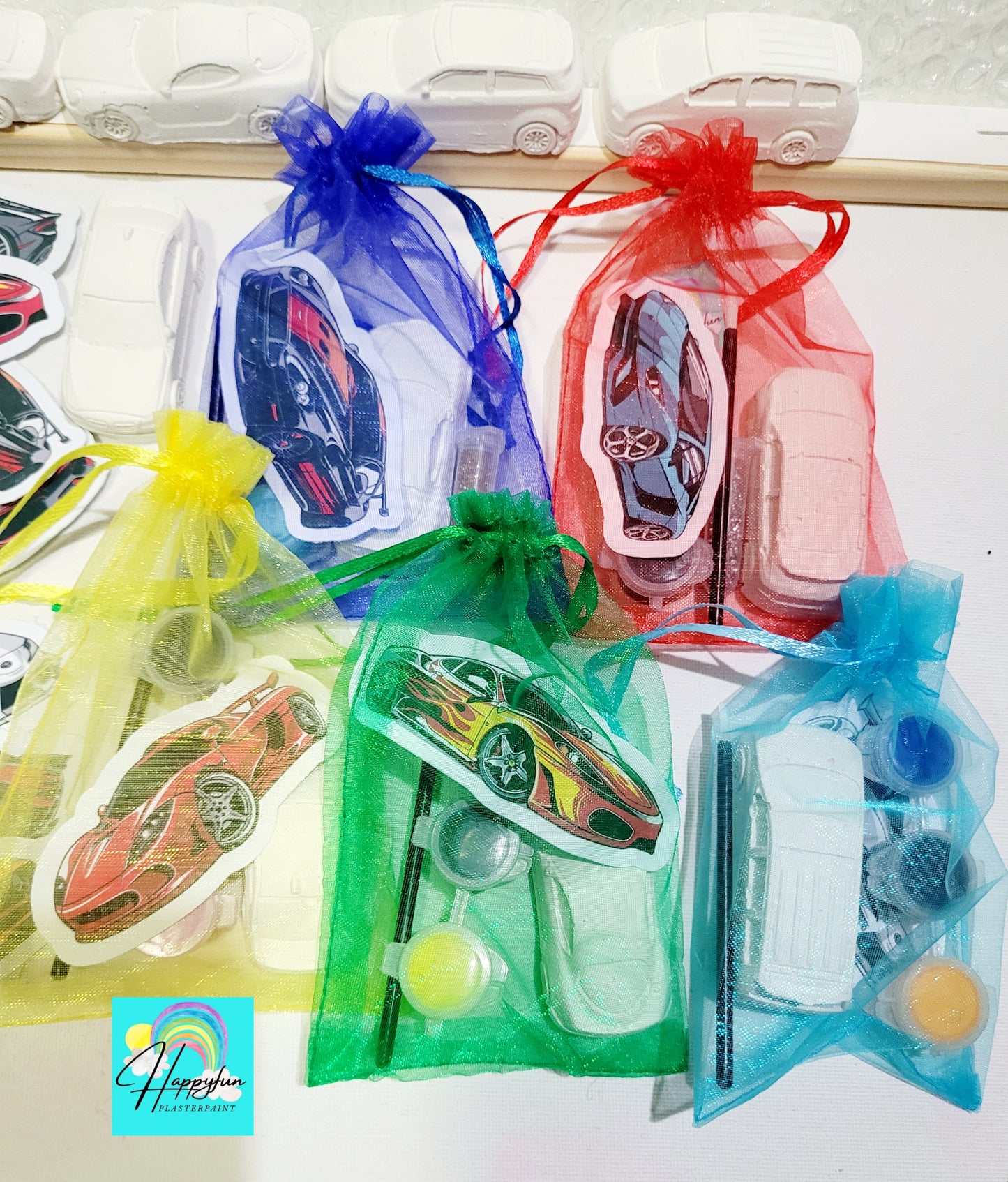 Car hotwheel gifts birthday boyVehicle vehicles Plaster Painting party Favour  kids