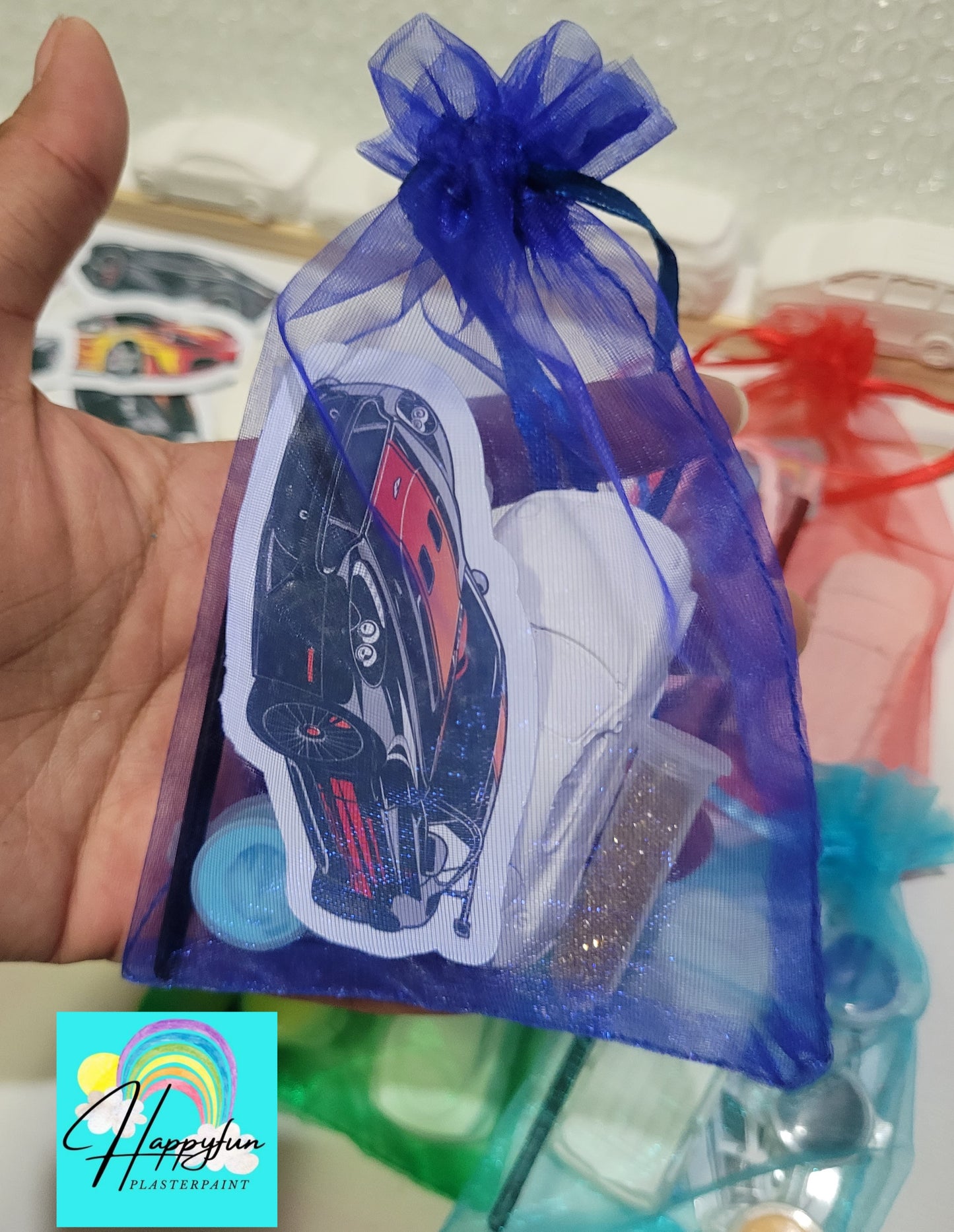 Car hotwheel gifts birthday boyVehicle vehicles Plaster Painting party Favour  kids