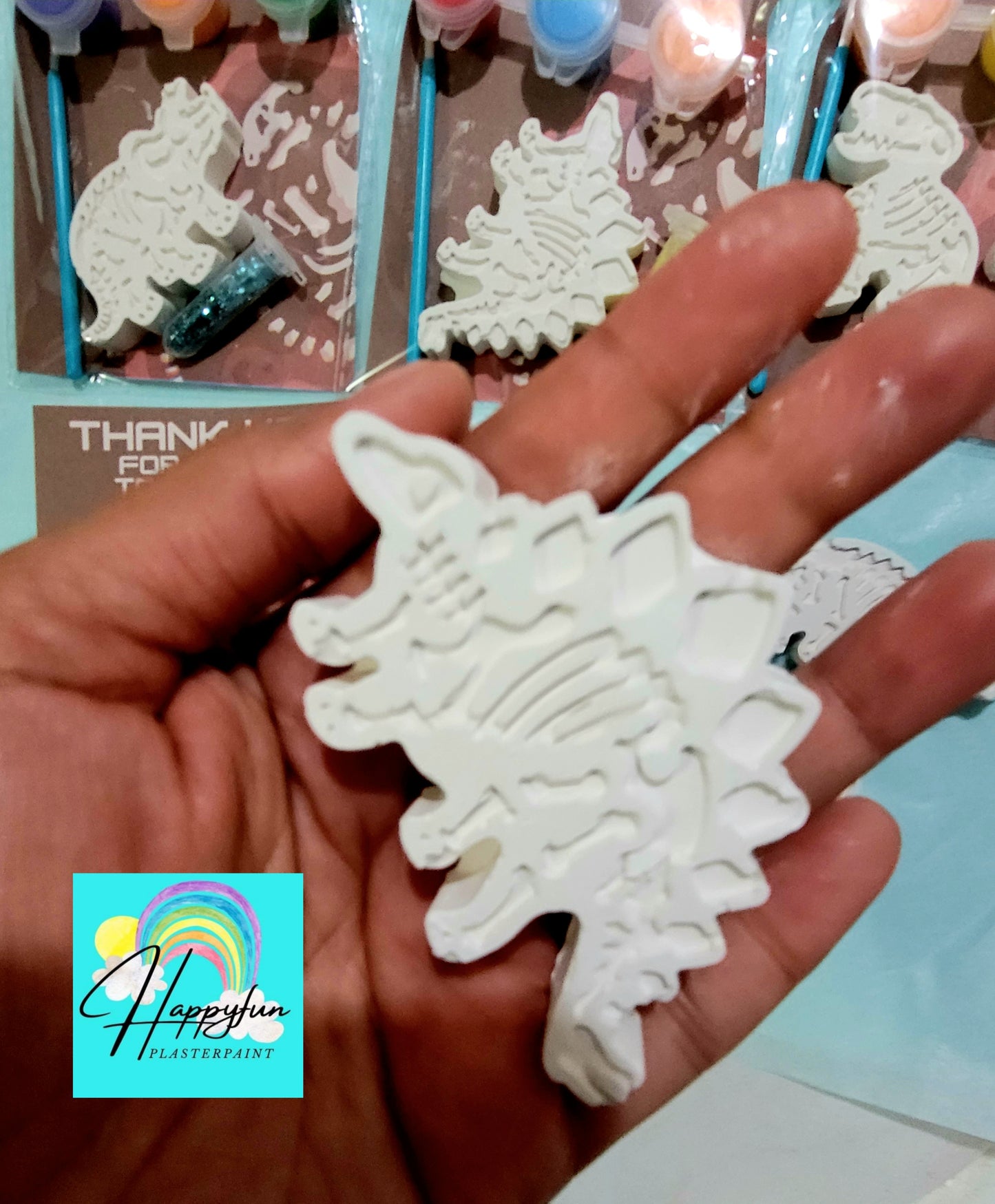 Mini fossil  Dinosaurs plaster  Painting party favor birthday gifts present art craft party favour