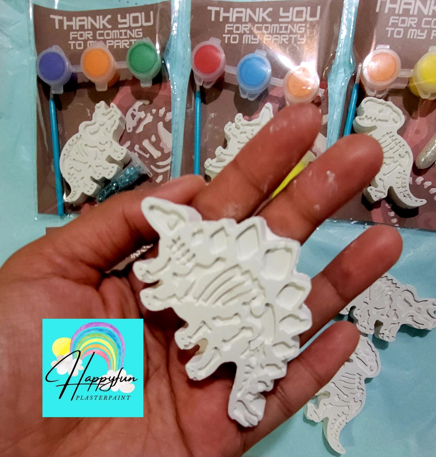 Mini fossil  Dinosaurs plaster  Painting party favor birthday gifts present art craft party favour