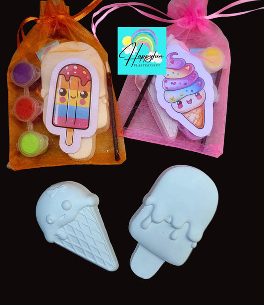 Icecream Ice cream sweet  food  Plaster Painting party favours favors birthday gifts