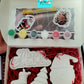 Christmas santa Gifts set Christmas ornaments plasters painting  kids Christmas tree  Plaster painting