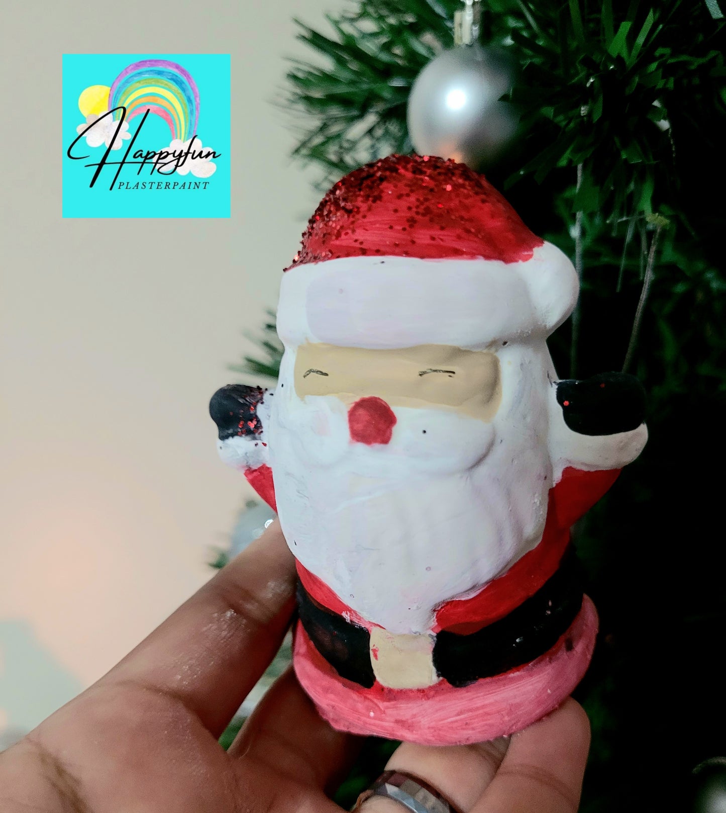 3D Santa stand Christmas  ornament plasters kits Plaster painting event school kids gift ideas present art craft