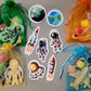 Wooden magnet paint kits astronaut  space alien