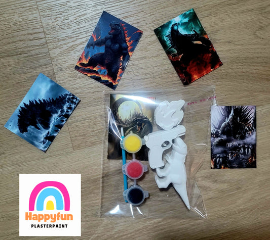 Godzilla dinos theme plaster  Painting party favours birthday gifts present art craft party favour