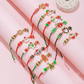 Bracelet  jewellery  Stocking filling school Christmas Santa Ginger breadman bell tree stocking plasters packs Plaster painting gifts snowman kids return bag howm decor ornaments