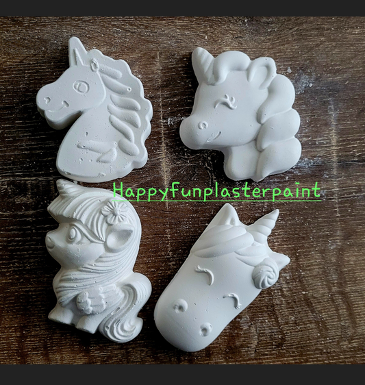 Only Plaster  mix design unicorn theme Painting paint art craft Party favour birthday gifts