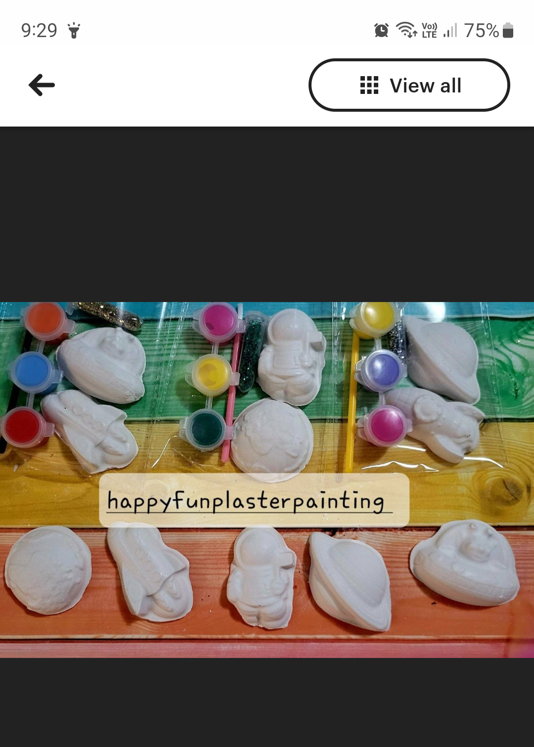 Only Plaster  mix design Mini planet astronaut  Rocket alien theme Painting paint art craft Party favour birthday gifts