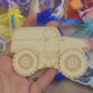 Monster truck vehicle  car Wooden magnet paint kits